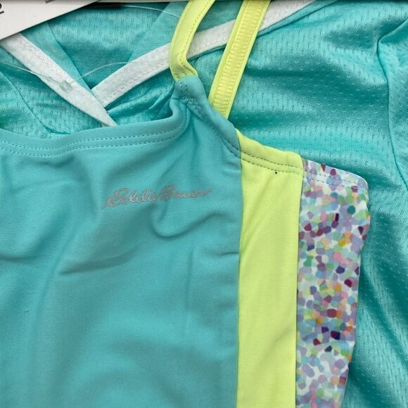 Girls One Piece Bathing Swimsuit and Coverup Swim 2-Piece Set Size 5 - Picture 4 of 6